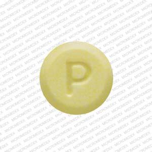 Save $ on Prescriptions. . Yellow pill with p on one side